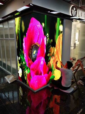 Full Color P2.5 Rectangular LED Sphere Display Right Angle Video Playing 2.88m*2.88m