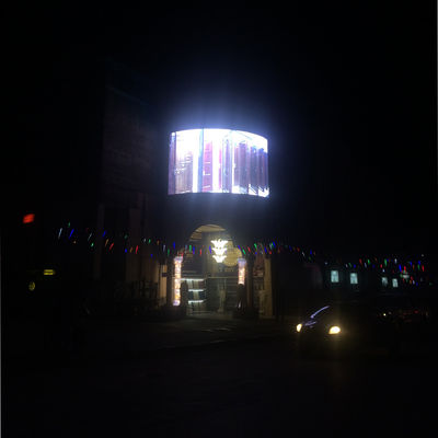 Curved DIP Outdoor LED Video Screen 3 In 1 Pixel Configuration Ethiopia Style Shenzhen Factory