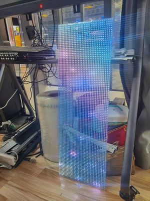 Transparent P3.91x7.81 Coated Indoor LED Video Screen 320mmx1000mm