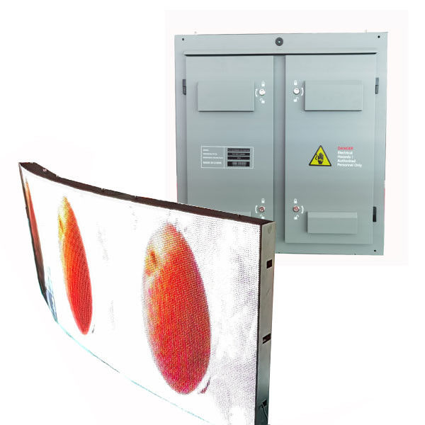 Outdoor Curve Iron Cabinet Sport Advertising LED Display High Brightness P10 960mm*960mm Shenzhen Factory